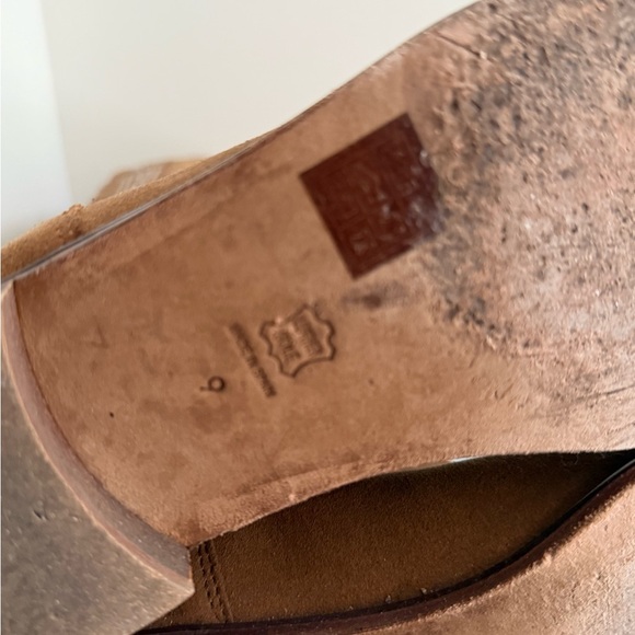 Anthropologie x Andrea Candela Olimpia Tan Brown Suede Knee-High Riding Boots 9 - Picture 10 of 11